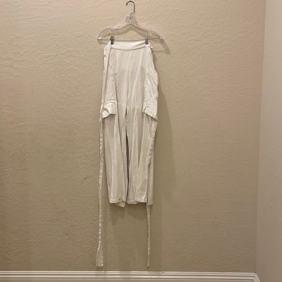 Free People Beach White Wide Leg Fly High Emily Pant - Picture 2 of 3